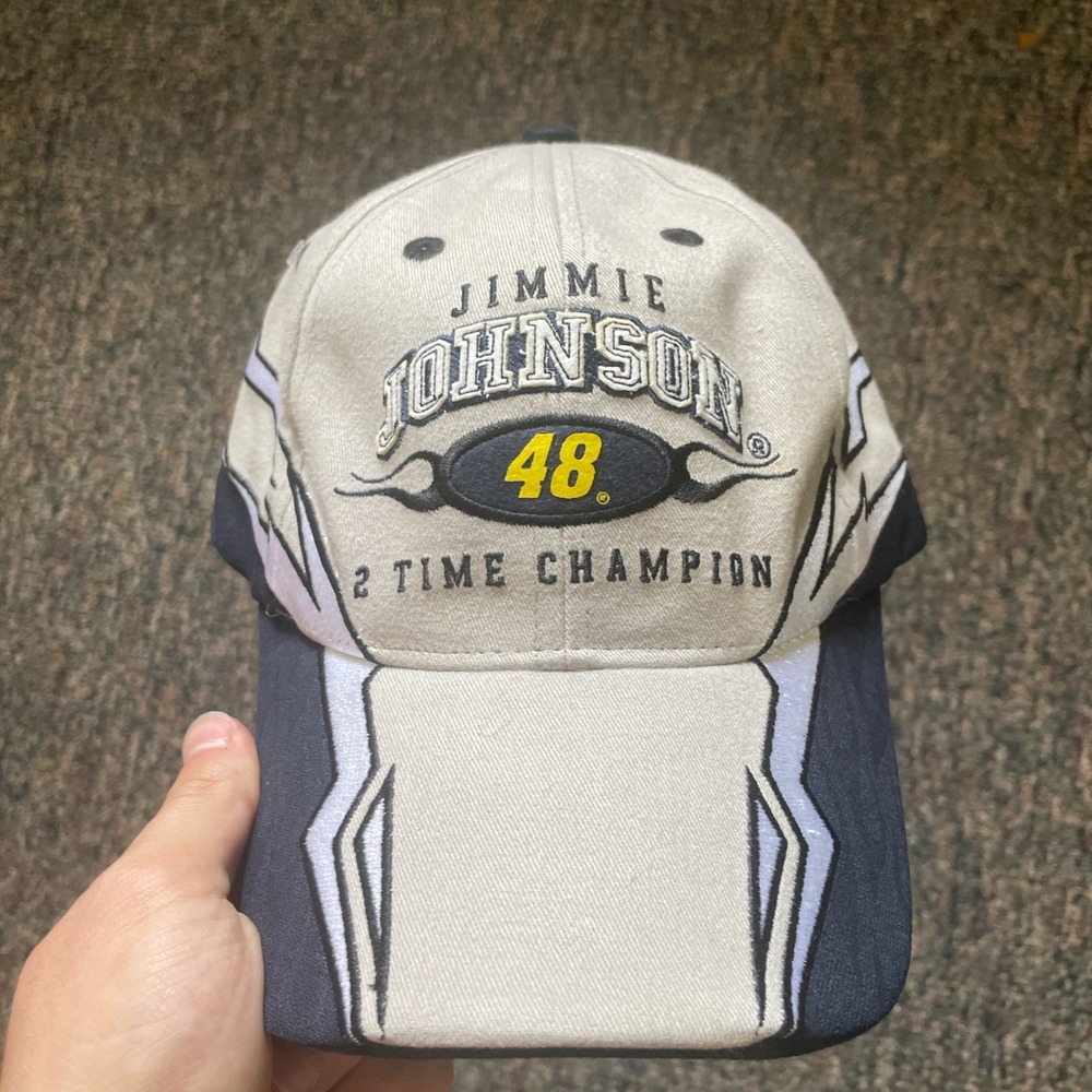 Vintage Y2K NASCAR Jimmie Johnson 48 2-Time Champion Hat Chase Authentics‎ Lowes